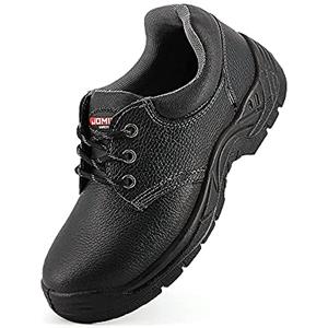 JOMIX Scarpe Antinfortunistiche Uomo Donna Unisex S1P SRC Scarpe da Lavoro Cantiere Magazzino Antiscivolo GU0462 (Nero Basso, 39)