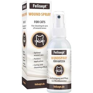 Felisept Spray per ferite per gatti 75ml - Spray per ferite per gatti per pulire ferite, pelle e mucose - Cura delle ferite per gatti - Facile da usare e indolore per i gatti