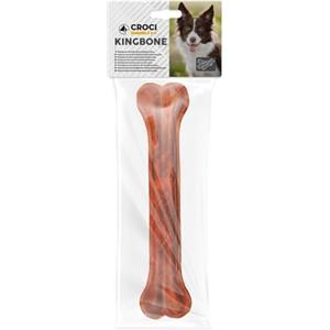 Croci King Bone - Osso per cane gusto Bacon, Snack premio masticativo per cani in pelle bovina naturale, dental stick per la pulizia dei denti, 25 cm - 240 g
