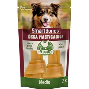 SmartBones Ossa masticabili Medio Pollo - Snack da masticare con pollo per cani di taglia media, osso dalla consistenza morbida, senza pelle bovina, 2 pezzi