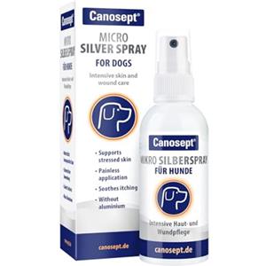 Canosept Micro Argento Spray per cani 75ml - Cicatrizzante per cani - Spray per ferite del cane - Indolore per il cane - Senza alluminio e argento colloidale per cani - Idratante