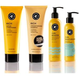 COCUNAT - Routine per il Volume dei Capelli Ricci - Deterge, Idrata, Nutre, Definisce ed Elimina L'increspamento - Senza Silicone e Senza Solfati - Metodo Curly