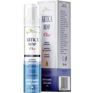 HEMP PHYTOMEDICAL ARTICA Hemp Plus, Crema con Arnica, Artiglio del Diavolo e Canapa, Azione Rapida e duratura. Muscoli e Articolazioni. Flacone Standard 50 ml