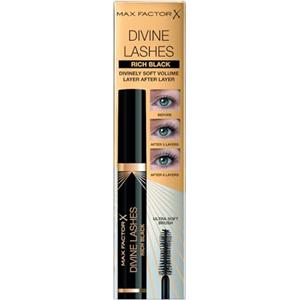 Max Factor Mascara Volumizzante Divine Lashes con Applicatore Ultra Morbido, 001 Black