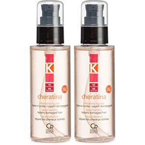 Capello point K-Cheratina Liquida, Set da 2 Siero Professionale con Cheratina Idrolizzata e Olio di Argan per Capelli Danneggiati, Trattamento Professionale Idratante e Ristrutturante, 2 Confezioni da 100 ml