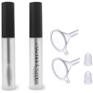 Essenciales - Tubo vuoto da mascara e spazzola per ciglia, ricaricabile - Confezione da 2 unità