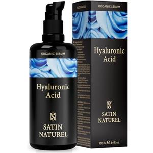 Satin Naturel Siero Acido Ialuronico ad Alta Efficacia 100 ml - Trattamento Viso Bio all'Acido Ialuronico - Siero Idratante Anti Age - Vegan - Idratazione 24 h - Cura del Viso per Donne e Uomini