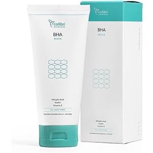 colibri skincare BHA MASK (150ml) - maschera viso purificante con acido salicilico e argilla - pelle grassa, punti neri, brufoli - maschera idratante viso con olio di argan