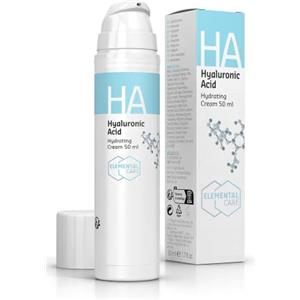 Elemental Care Crema Viso Antirughe con Acido Ialuronico e Vitamina E 50ml - Crema Idratante Giorno e Notte per Donna e Uomo - Skincare Naturale Lenitiva