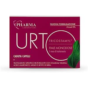 YLATI' YPHARMA Tricostamyl Urto 10 Fiale, Trattamento Rinforzante per Capelli Fragili con Cellule Staminali Vegetali e Acido Ialuronico
