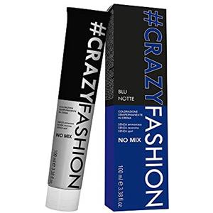 Capello point Crazy Fashion, Colorazione Semipermanente in Crema, Senza Ammoniaca, Resorcina e PPD, Durata da 6 a 8 Shampoo, Tinta per Capelli Temporanea, Colore Blu Notte, 100 ml