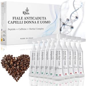 Ritalia Fiale Anticaduta Capelli Donna e Uomo Ritalia® - Trattamento Capillare Rinforzante con Lozione e Siero Bioattivo Naturale per la Caduta e Ricrescita dei Capelli, Formula Professionale Made in Italy