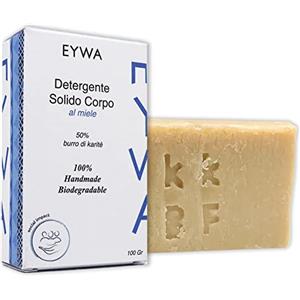 Eywa Idratante Corpo Detergente Solido al Miele Solid Beauty (100 g) - Bagnoschiuma solido naturale idratante - Con burro di karité, olio di cocco e miele - Artigianale, Made in Burkina Faso