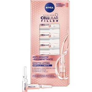 NIVEA CELLULAR FILLER Anti Gravità + Ricompattante Ampolle Effetto Lifting Siero viso x 7 x 8,40ml, Siero viso antirughe in fiale con Acido Ialuronico ed Elastina