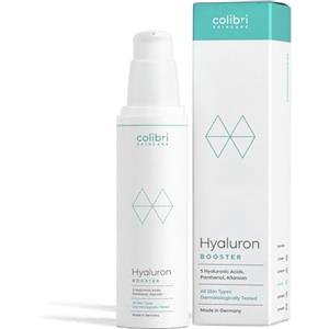 colibri skincare Hyaluron Booster con acido ialuronico puro 100% - siero antirughe, idratante, antimacchia - prodotti viso donna, uomo - contorno occhi acido ialuronico contro le occhiaie - 50 ml