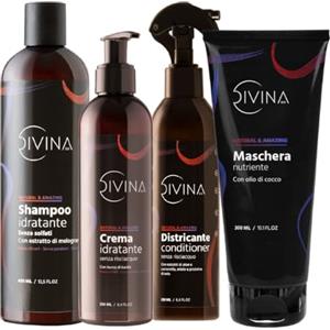 DIVINA BLK Kit Anti-crespo per capelli super ricci e afro Natural&Amazing di DIVINA BLK, 4 prodotti inclusi, trattamento completo