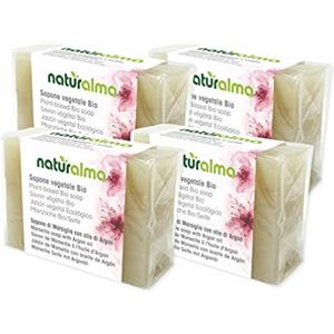 Naturalma Sapone artigianale vegetale MARSIGLIA E OLIO DI ARGAN Bio 4 X 100g Naturalma lavorazione artigianale a bassa temperatura Vegan