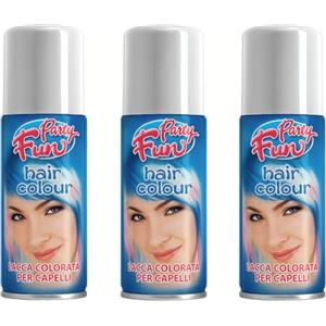 Virsus 3 bombolette Spray da 100 ml di Colore Bianco temporaneo per Capelli, colora i Tuoi Capelli per Feste Party e Eventi sia per Bambini e Ragazzi lacca Colorata Bianca
