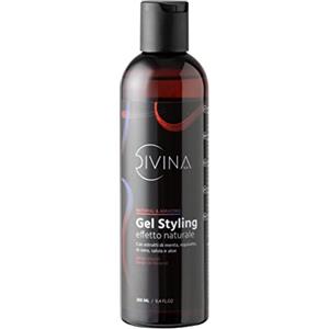 DIVINA BLK Gel Styling effetto naturale per capelli ricci con estratti di menta, equiseto, tè nero, salvia e aloe Natural&Amazing di DIVINA BLK (250ml)