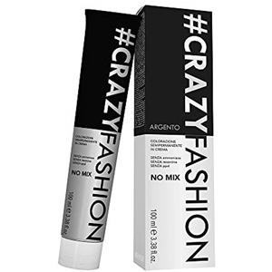 Capello point Crazy Fashion, Colorazione Semipermanente in Crema, Senza Ammoniaca, Resorcina e PPD, Durata da 6 a 8 Shampoo, Tinta per Capelli Temporanea, Colore Argento, 100 ml