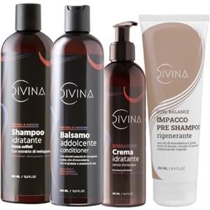 DIVINA BLK Kit Disciplinante e Rigenerante per capelli mossi, ricci, super ricci e afro Natural&Amazing di DIVINA BLK, 4 prodotti inclusi, trattamento completo