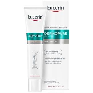 Eucerin DermoPure Clinical Peeling 10 40 ml, Trattamento esfoliante viso notturno purificante, antimacchia e antirughe con Acido Salicilico e 10% Dermoacidi AHA + PHA per la pelle grassa e acneica