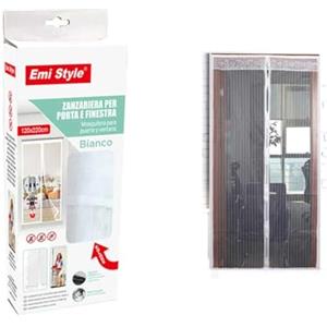 A2ZWORLD Tenda Zanzariera Magnetica Per Porta, 120X220cm, Colore bianco, Zanzariera Anti Insetti Con Adesivo, Facile da Installare