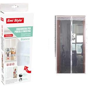 A2ZWORLD Tenda Zanzariera Magnetica Per Porta, 130X220cm, Colore bianco, Zanzariera Anti Insetti Con Adesivo, Facile da Installare