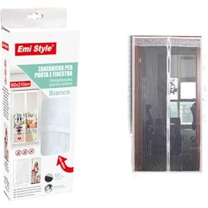 A2ZWORLD Tenda Zanzariera Magnetica Per Porta, 90X210cm, Colore bianco, Zanzariera Anti Insetti Con Adesivo, Facile da Installare