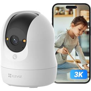 EZVIZ C6N G1 3K Telecamera Wi-Fi Interno, 5MP Videocamera Sorveglianza Interno Pan/Tilt/Zoom, Rilevamento di Persone, Visione Notturna a Colori con WDR, Chiamata Bidirezionale, WiFi 2.4Ghz