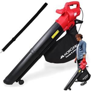 Mobiclinic®, Soffiatore, Aspiratore Trituratore di Foglie, 900w, 6 Velocità, Mobiclean, 3 in 1, Leggero, 35l, Marchio europeo, Soffiaggio 270 km/h, Per il Giardino, 220v, Tracolla