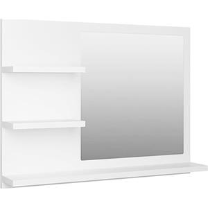 vidaXL Specchio da Bagno Bianco 60x10,5x45 cm in Legno Multistrato