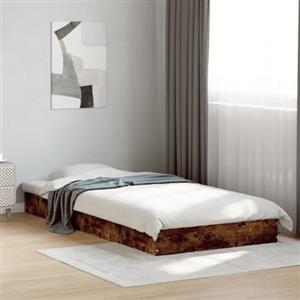 vidaXL Giroletto Rovere Fumo 75x190 cm in Legno Multistrato, Letto, arredo Camera da Letto, Struttura Letto, Mobile Camera da Letto, Telaio Letto