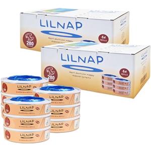 LILNAP - Ricarica compatibile con Foppapedretti Maialino Mangiapannolini Angelcare & Litter Locker II (12 ricariche)