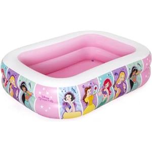 Avilia Piscina Gonfiabile per Divertimento in Spiaggia e all'Aperto, Perfetto per Bambini e Bambine con Decorazione Principesse Disney, in Plastica, 201x150x51cm, Rosa