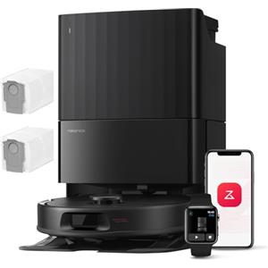 roborock QV 35A Set Robot Aspirapolvere, Antigroviglio, 8000Pa, Panno Sollevabile, Autolavaggio, Asciugatura ad Aria, Stazione Tutto in Uno, Evitare Ostacoli, Strategie di Pulizia dei Tappeti, Nero