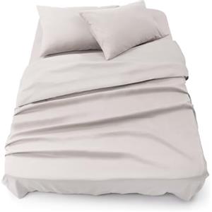 Blumtal Completo lenzuola matrimoniali 3pz - completo letto matrimoniale certificato OEKO-TEX - lenzuolo con angoli 180x200x30cm + lenzuolo 280x275cm + federa cuscino 50x80cm in microfibra - grigio