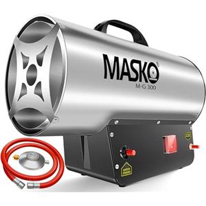 Masko® Termoventilatore a Gas Riscaldatore Cannone Riscaldante Stufa Generatore d'Aria Calda Con Tubo, d'Argento 30 KW