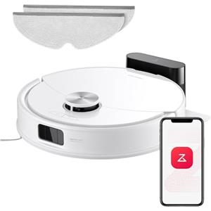 roborock Q10 S5 Set Robot Aspirapolvere, 10.000Pa, Panno Sollevabile, Pulizia VibraRise 2.0(3000 volte/min), Anti-groviglio, Evitamento degli Ostacoli, Strategie Tappeti, Controllo APP, Bianco