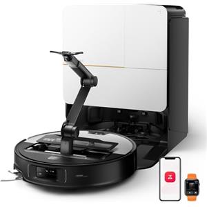 roborock Saros Z70 Robot Aspirapolvere con Braccio Meccanico OmniGrip, 7,98cm Ultrasottile, 22.000Pa, Tecnologia FlexiArm Riser, Telaio AdaptiLift, Stazione Multifunzionale 4.0, Hello Rocky, Argentato