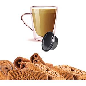KICKKICK 50 Capsule Biscotto e Cannella Biscottino Compatibili con Lavazza A Modo Mio - Bevanda Solubile in Cialde