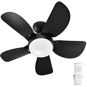 BAKAJI Ventilatore Lampadario da Soffitto 5 Pale in ABS con Lampada Plafoniera 60 LED 20W in PMMA 3 Velocità Inversione Rotazione Funzione Timer Luce Cambio Colore e Telecomando Diametro 76cm