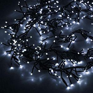 PERAGA LUCI DI NATALE 1000 LED BIANCO FREDDO 8 GIOCHI DI LUCE ESTERNO ALBERO INTERNO