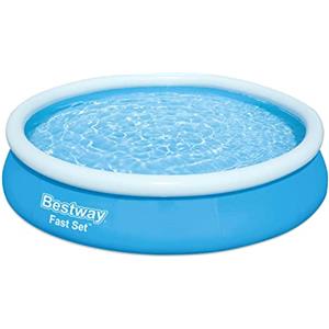 Bestway 57376-4 Set Piscina Gonfiabile Fast Set Forma Rotonda da 396x84 cm