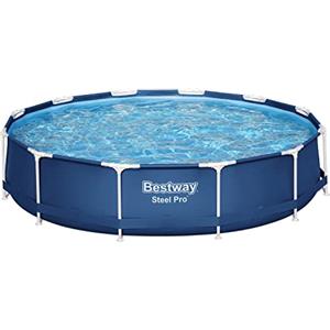 Bestway 56681-5 Set Piscina Fuori Terra Steel Pro Rotonda da 366x76 cm