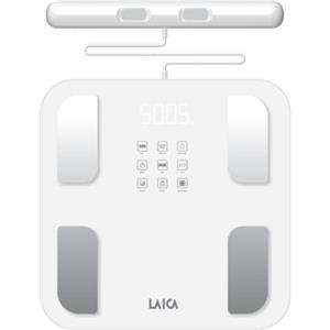 LAICA SMART Bilancia Personale-Traccia 30 Parametri Corporei-8 Elettrodi-Composizione Corporea Completa-BMI, Massa Muscolare e Altro-Sincronizzazione Con l'app Fitdays+-Supporto Multiutente-180kg