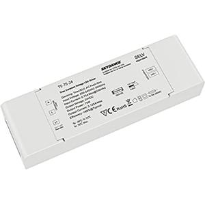 LEDLUX Trasformatore Alimentatore Dimmerabile 24V 75W, Dimmerabile Con Triac Dimmer Varialuce Su 220V + Pulsante Nornalmente Aperto (Push Dimmer), Per Striscia Led 24V