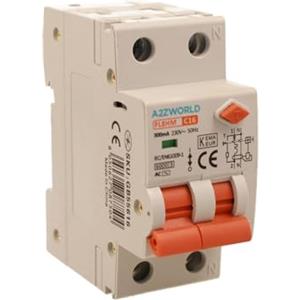 ZOREI Interruttore Magnetotermico Differenziale 300mA 16A C16, RCBO Tipo AC Curva C, Salvavita 1P+N 6000A, Occupa 2 Moduli DIN