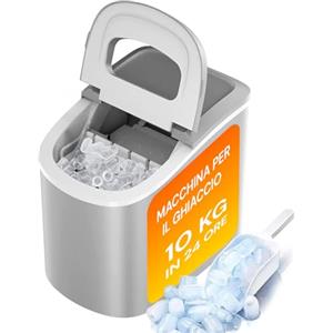 Avilia Macchina per il Ghiaccio per Avere Sempre a Disposizione Cubetti di Ghiaccio Freschi - Capacità 2,2L Produzione Fino a 10kg - Silenziosa con Indicatori LED per Monitoraggio - 240V/160W