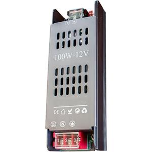 A2ZWORLD Alimentatore LED Slim 12 V DC, 100W, Trasformatore Dimmerabile a DIP (25%-100%), Input 200-240 V AC, IP20